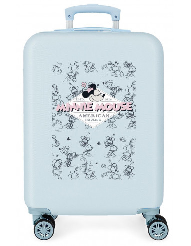 2951121 ABS SUITCASE 55CM 4W. MINNIE AMERICAN DARLING